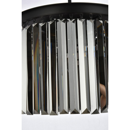 Elegant Urban Classic Flush Mount - Matte Black/Silver, L 20" (1238F20MB-SS-RC)