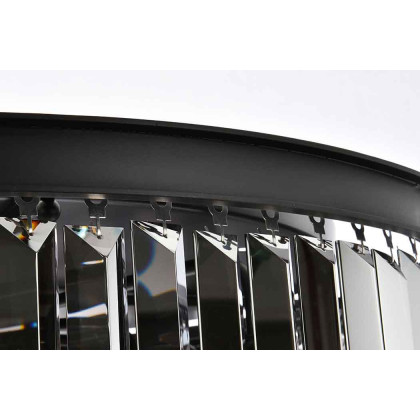 Elegant Urban Classic Flush Mount - Matte Black/Silver, L 20" (1238F20MB-SS-RC)