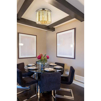 Elegant Urban Classic Flush Mount - Polished Nickel/Gold, L 20" (1238F20PN-GT-RC)