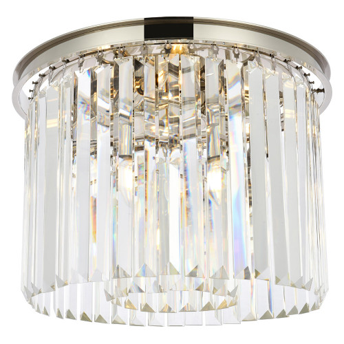 Elegant Urban Classic Flush Mount - Polished Nickel, L 20" (1238F20PN-RC)