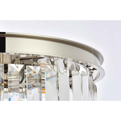 Elegant Urban Classic Flush Mount - Polished Nickel, L 20" (1238F20PN-RC)