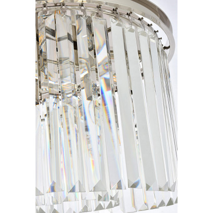 Elegant Urban Classic Flush Mount - Polished Nickel, L 20" (1238F20PN-RC)