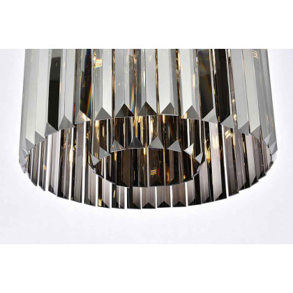 Elegant Urban Classic Flush Mount - Polished Nickel/Silver, L 20" (1238F20PN-SS-RC)