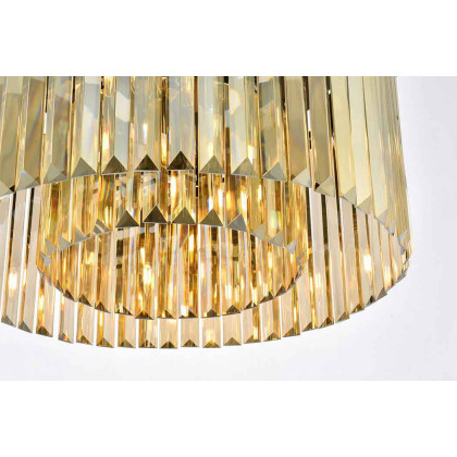 Elegant Urban Classic Flush Mount - Matte Black/Gold, L 26" (1238F26MB-GT-RC)