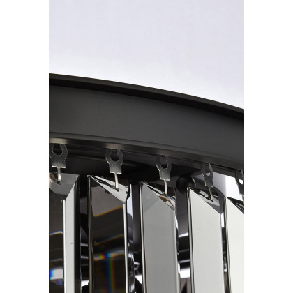 Elegant Urban Classic Flush Mount - Matte Black/Silver, L 26" (1238F26MB-SS-RC)