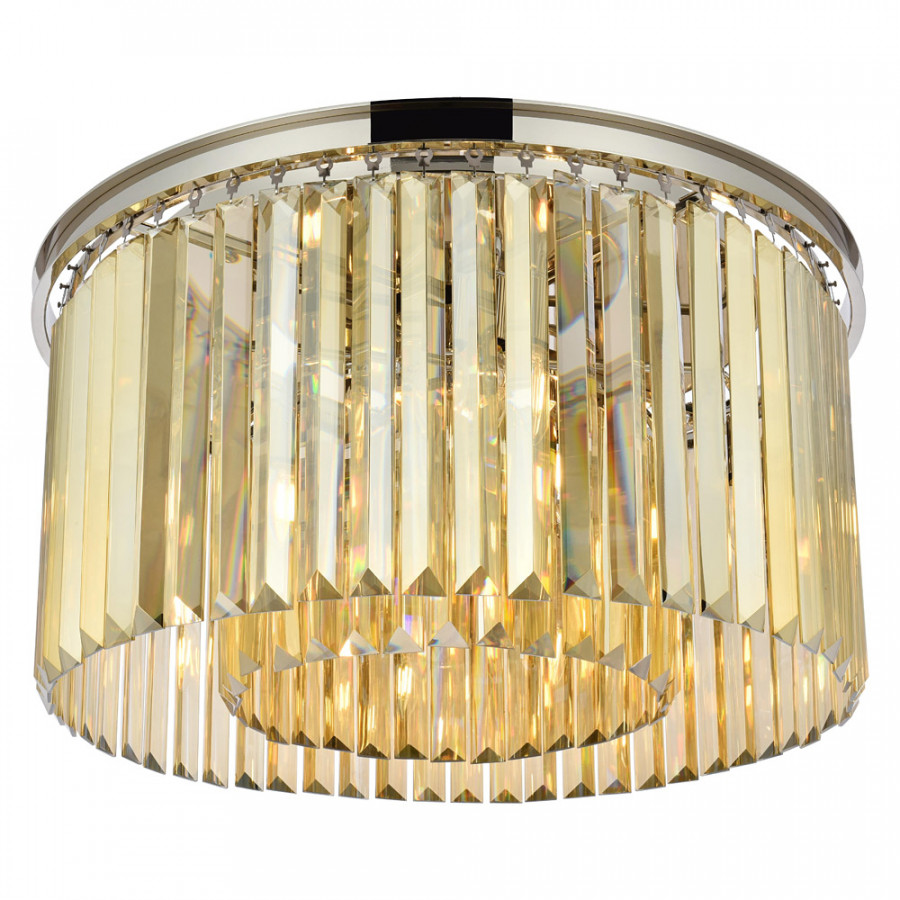 Elegant Urban Classic Flush Mount - Polished Nickel/Gold, L 26" (1238F26PN-GT-RC)