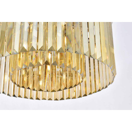 Elegant Urban Classic Flush Mount - Polished Nickel/Gold, L 26" (1238F26PN-GT-RC)