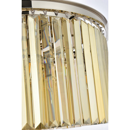 Elegant Urban Classic Flush Mount - Polished Nickel/Gold, L 26" (1238F26PN-GT-RC)