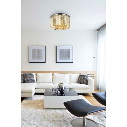 Elegant Urban Classic Flush Mount - Polished Nickel/Gold, L 26" (1238F26PN-GT-RC)