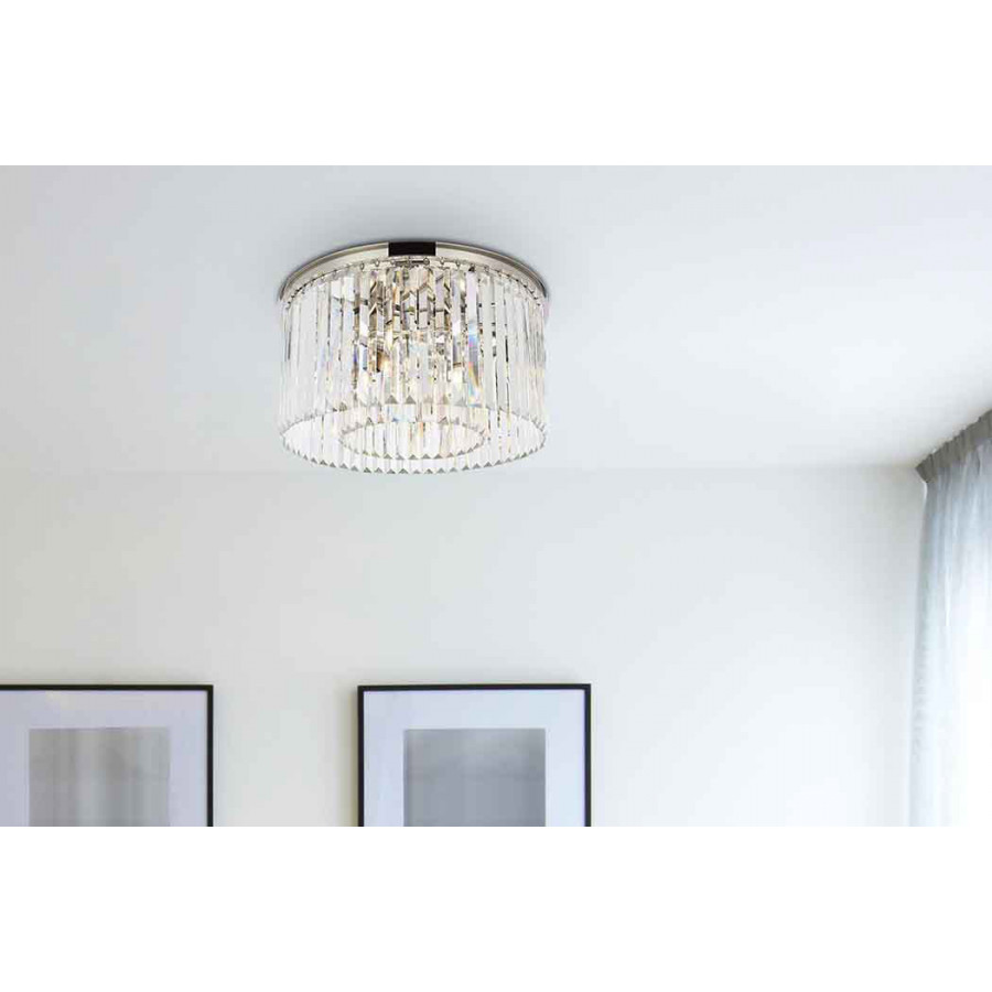 Elegant Urban Classic Flush Mount - Polished Nickel, L 26" (1238F26PN-RC)