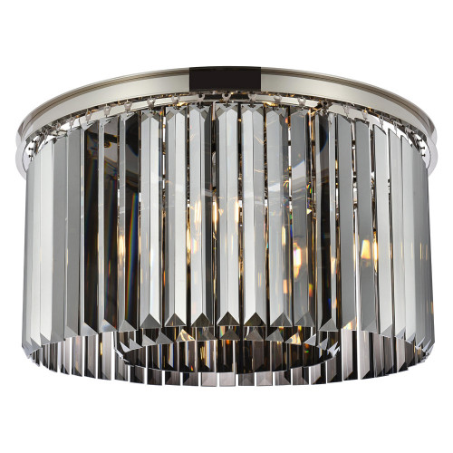 Elegant Urban Classic Flush Mount - Polished Nickel/Silver, L 26" (1238F26PN-SS-RC)