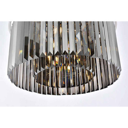 Elegant Urban Classic Flush Mount - Polished Nickel/Silver, L 26" (1238F26PN-SS-RC)