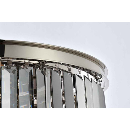 Elegant Urban Classic Flush Mount - Polished Nickel/Silver, L 26" (1238F26PN-SS-RC)