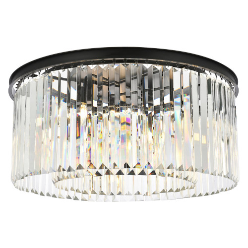 Elegant Urban Classic Flush Mount - Matte Black, L 31.5" (1238F31MB-RC)