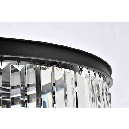 Elegant Urban Classic Flush Mount - Matte Black, L 31.5" (1238F31MB-RC)