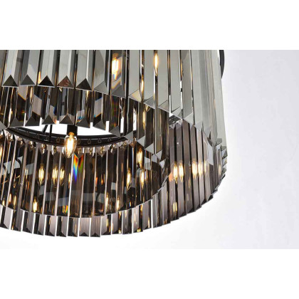 Elegant Urban Classic Flush Mount - Matte Black/Silver, L 31.5" (1238F31MB-SS-RC)