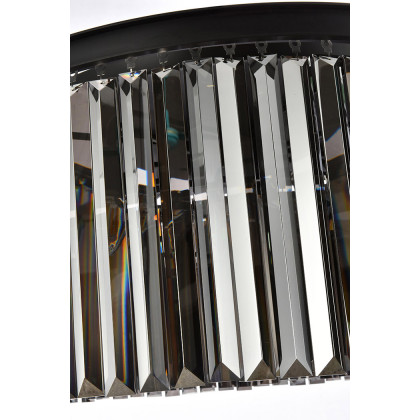 Elegant Urban Classic Flush Mount - Matte Black/Silver, L 31.5" (1238F31MB-SS-RC)
