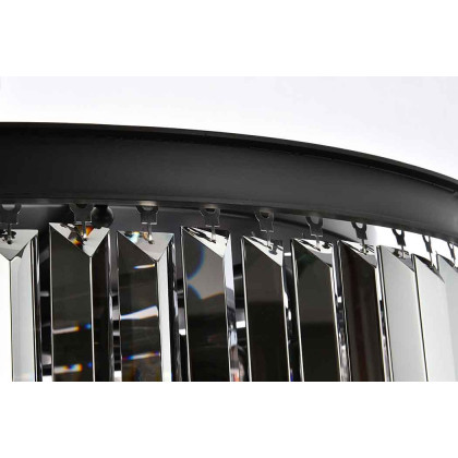 Elegant Urban Classic Flush Mount - Matte Black/Silver, L 31.5" (1238F31MB-SS-RC)