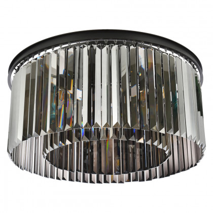 Elegant Urban Classic Flush Mount - Matte Black/Silver, L 31.5" (1238F31MB-SS-RC)