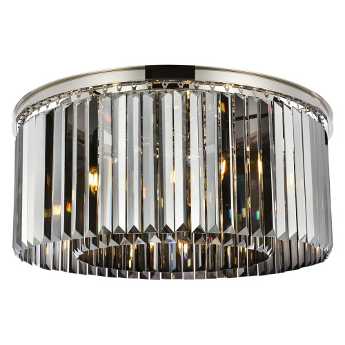 Elegant Urban Classic Flush Mount - Polished Nickel/Silver, L 31.5" (1238F31PN-SS-RC)