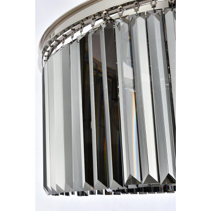Elegant Urban Classic Flush Mount - Polished Nickel/Silver, L 31.5" (1238F31PN-SS-RC)