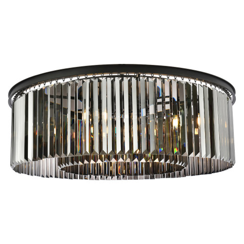 Elegant Urban Classic Flush Mount - Matte Black/Silver, L 43.5" (1238F43MB-SS-RC)
