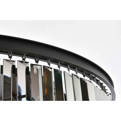 Elegant Urban Classic Flush Mount - Matte Black/Silver, L 43.5" (1238F43MB-SS-RC)