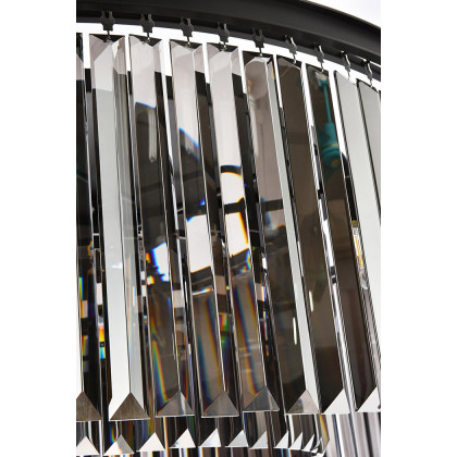 Elegant Urban Classic Flush Mount - Matte Black/Silver, L 43.5" (1238F43MB-SS-RC)