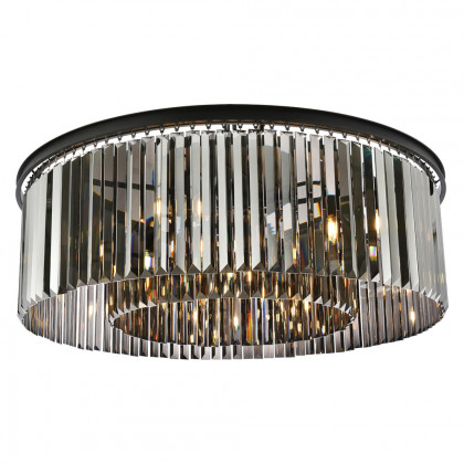 Elegant Urban Classic Flush Mount - Matte Black/Silver, L 43.5" (1238F43MB-SS-RC)