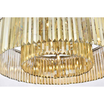 Elegant Urban Classic Flush Mount - Polished Nickel/Gold, L 43.5" (1238F43PN-GT-RC)