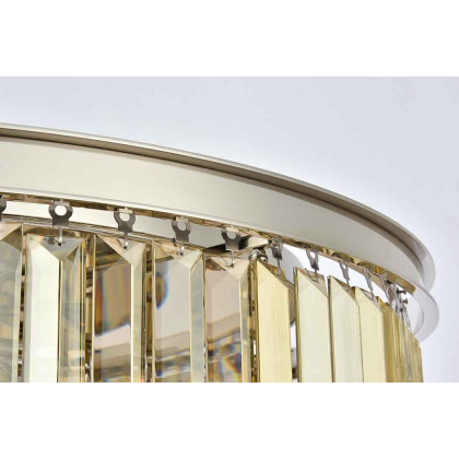 Elegant Urban Classic Flush Mount - Polished Nickel/Gold, L 43.5" (1238F43PN-GT-RC)