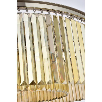 Elegant Urban Classic Flush Mount - Polished Nickel/Gold, L 43.5" (1238F43PN-GT-RC)
