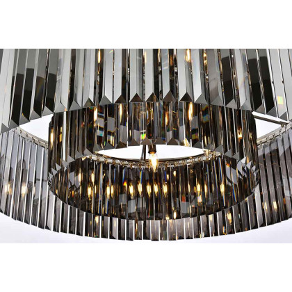 Elegant Urban Classic Flush Mount - Polished Nickel/Silver, L 43.5" (1238F43PN-SS-RC)