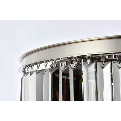Elegant Urban Classic Flush Mount - Polished Nickel/Silver, L 43.5" (1238F43PN-SS-RC)