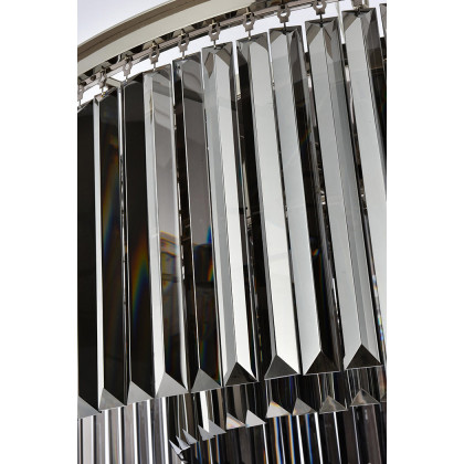 Elegant Urban Classic Flush Mount - Polished Nickel/Silver, L 43.5" (1238F43PN-SS-RC)