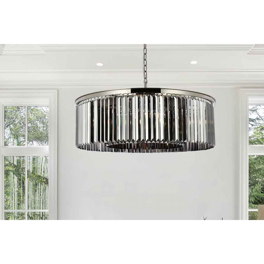 Elegant Urban Classic Pendant - Polished Nickel/Silver, L 43" (1238G43PN-SS-RC)