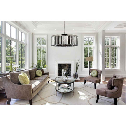 Elegant Urban Classic Pendant - Polished Nickel/Silver, L 43" (1238G43PN-SS-RC)
