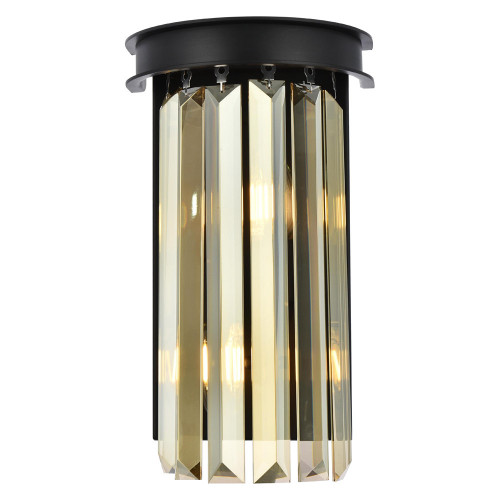 Elegant Urban Classic Wall Sconce - Matte Black/Golden Teak (1238W8MB-GT-RC)