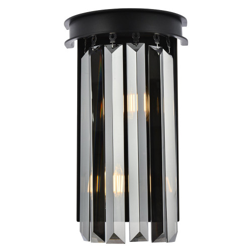 Elegant Urban Classic Wall Sconce - Matte Black/Silver Shade (1238W8MB-SS-RC)