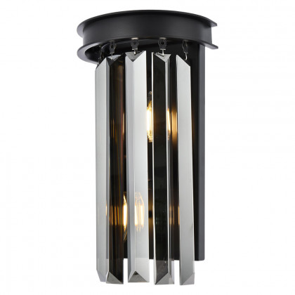 Elegant Urban Classic Wall Sconce - Matte Black/Silver Shade (1238W8MB-SS-RC)