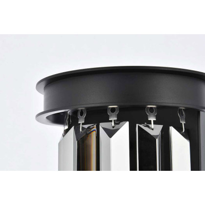 Elegant Urban Classic Wall Sconce - Matte Black/Silver Shade (1238W8MB-SS-RC)