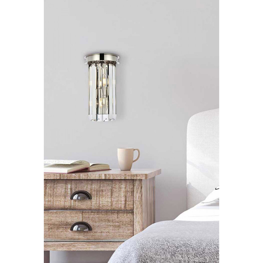 Elegant Urban Classic Wall Sconce - Polished Nickel (1238W8PN-RC)