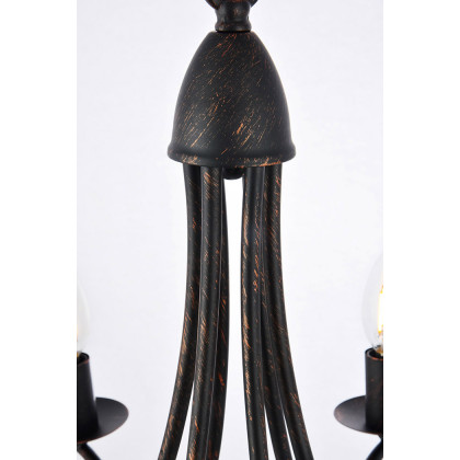 Elegant Urban Classic Lyndon Collection Pendant Lamp - Dark Bronze, L 24" (1452D22DB)
