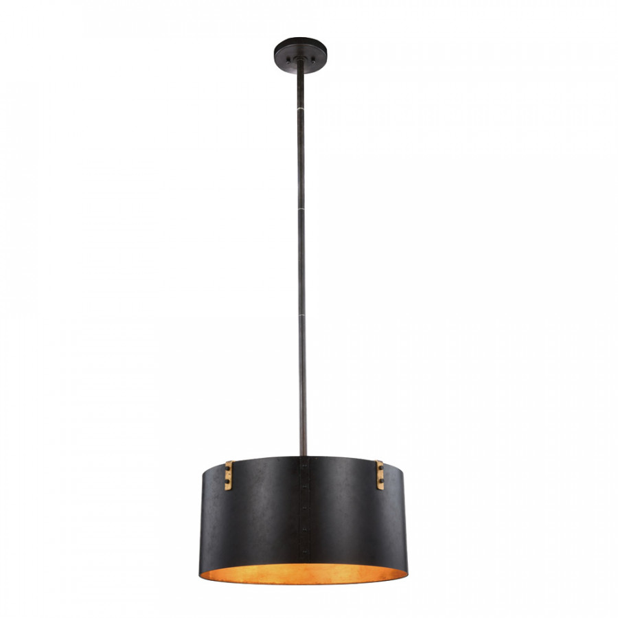 Elegant Urban Classic Hudson Collection Pendant Lamp - Vintage Bronze/Gold, L 20" (1482D20VB)