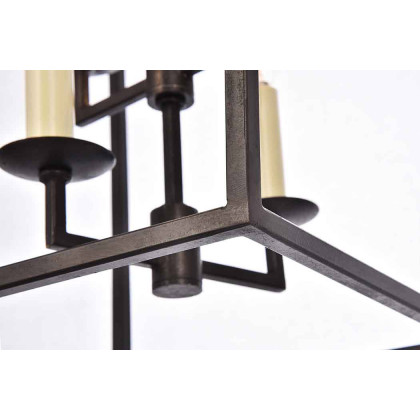 Elegant Urban Classic Denmark Collection 4-Light Pendant Lamp - Vintage Bronze/Gold, L 12" (1512D12VB)
