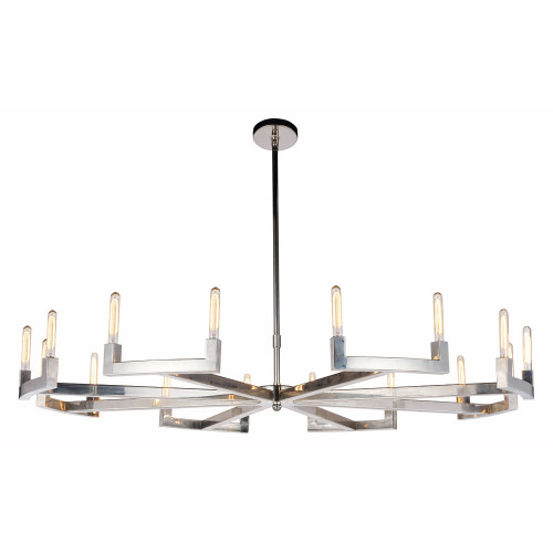 Elegant Urban Classic Chandelier - Polished Nickel, L 72" (1535G72PN)