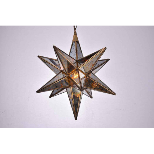 Elegant Urban Classic Chandelier - Dark Antique Brass, L 18" (1703D18DAB)