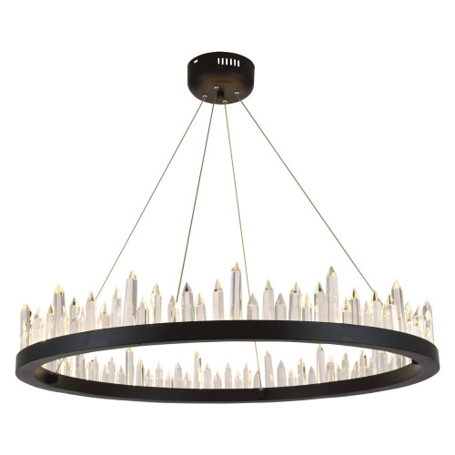 Elegant Urban Classic Chandelier - Satin Dark Grey, L 31.5" (1705D31SDG)