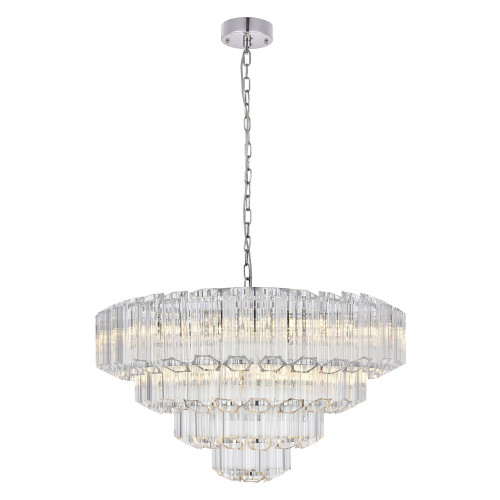 Elegant Chandelier - Chrome, L 26" (1706D26C)
