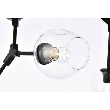 Elegant Cavoli 5 Lights Chandelier - Black (1712D42BK)